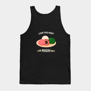 Mochi Tea Kawaii Retro Established Katakana Kanji Tank Top